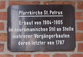 Tafel am Eingang