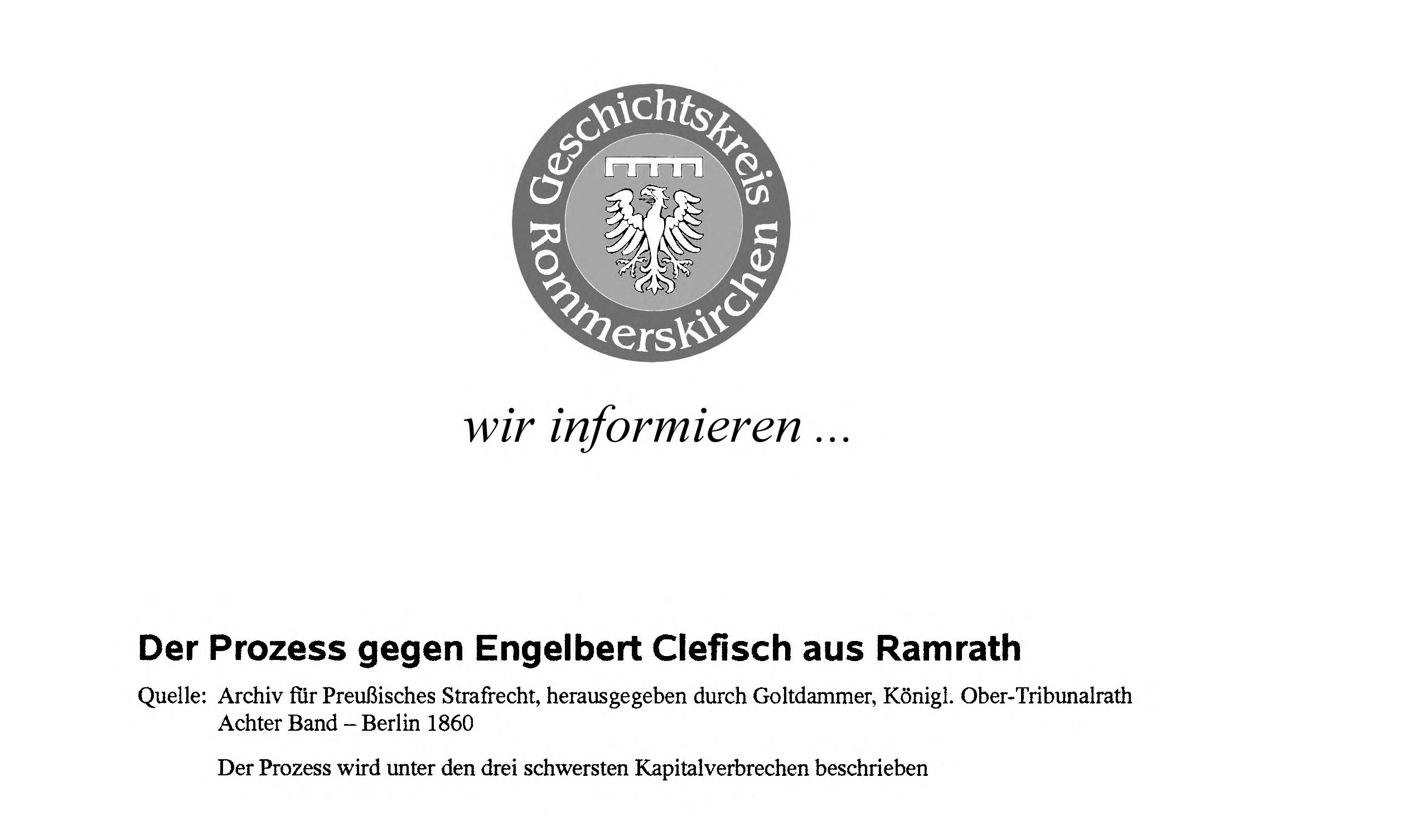 Hier der Proßeßbericht!