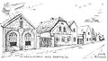 Schmiede und Wohnhaus, Zeichnung von H.G. Schnieders
